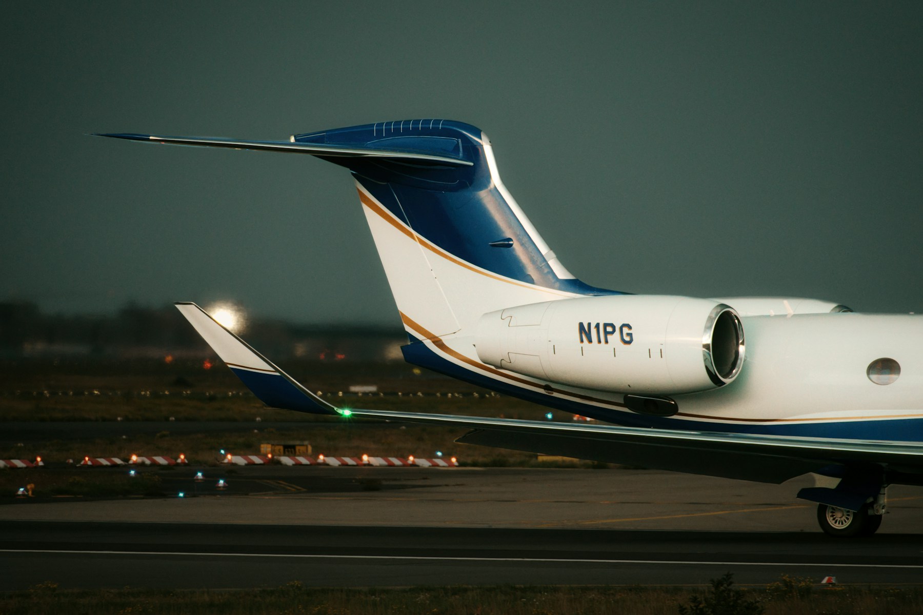 Private jet on the tarmac